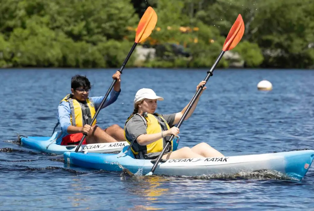 Junior/Teen Program Camp two kids kayaking